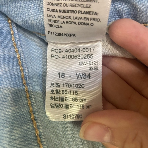 Levi's women's 34/25 Heritage High Rise Straight bleached light wash denim EUC - Picture 5 of 5